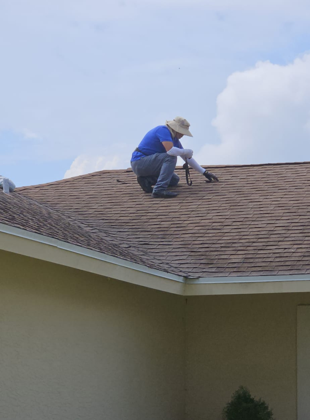 Inspection of roof for wind damage